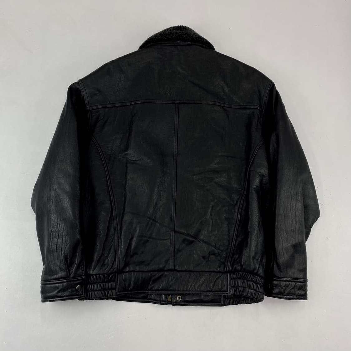 빈티지 블랙 양가죽 A-2 레더 봄버 자켓 (105) 상품이미지2
