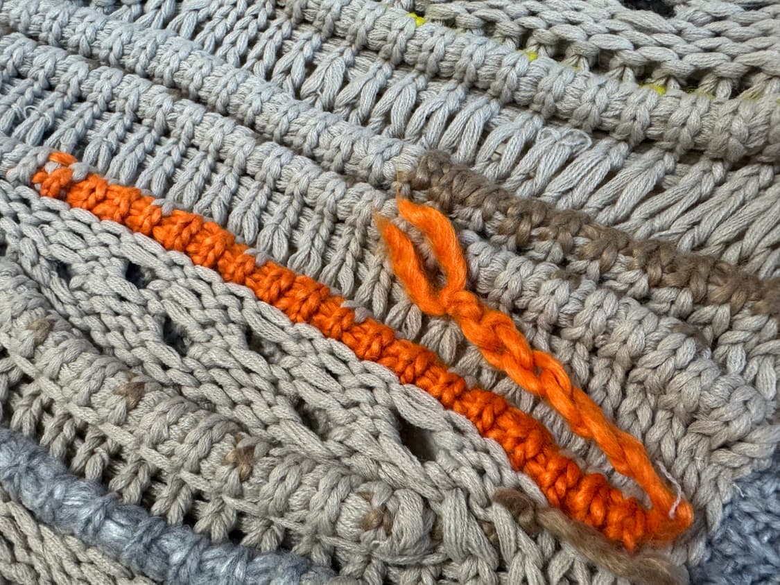 90s 핸드메이드 케이블니트가디건 상품이미지6