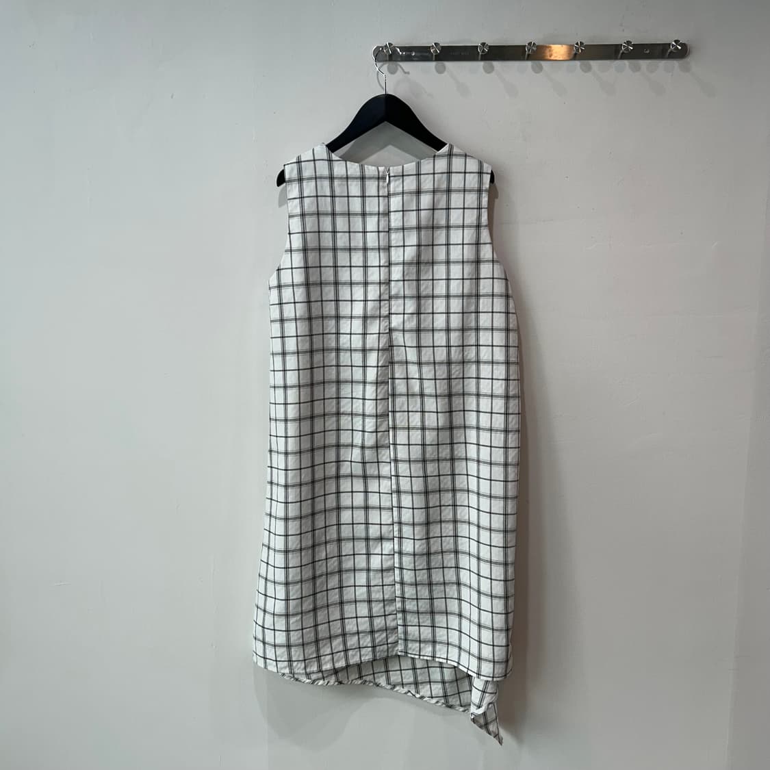 체크패턴 언발 원피스 상품이미지5