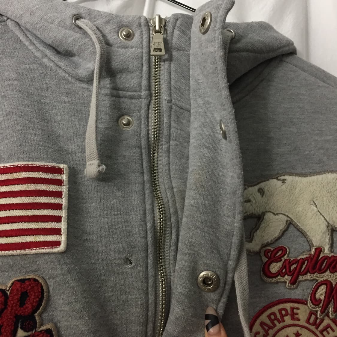 Jeep 지프 모리걸 아방핏 기모 반집업 상품이미지3