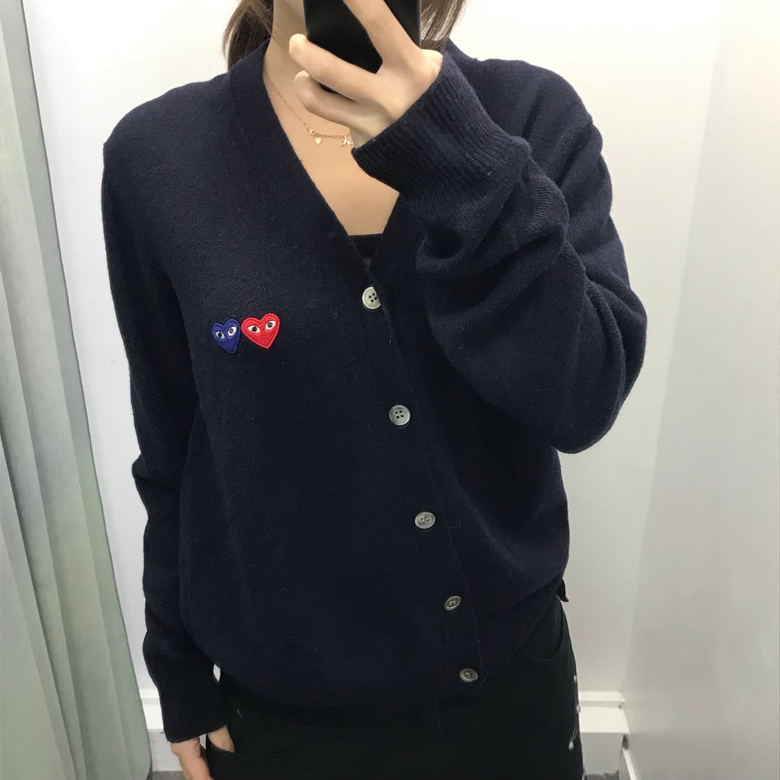 꼼데가르송 플레이 네이비 가디건  상품이미지2