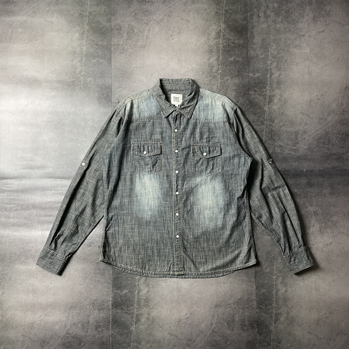 PAPER DENIM & CLOTH 그레이 데님 웨스턴셔츠 A00486 상품이미지1