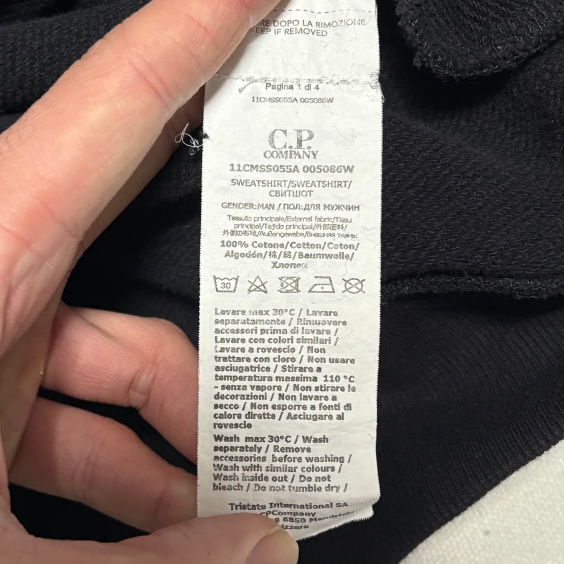 M C.P.컴퍼니 렌즈와펜 블랙 맨투맨 0119 상품이미지6