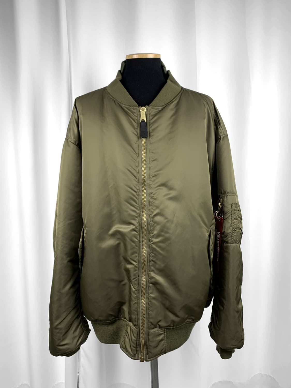 베트멍 리버시블 봄버 카키 올리브 S 상품이미지1