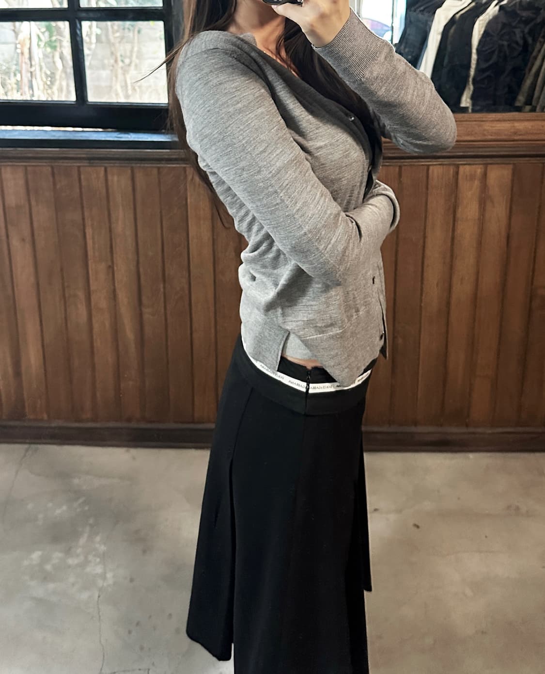 DOLCE&GABBANA logo band wool skirt 상품이미지3