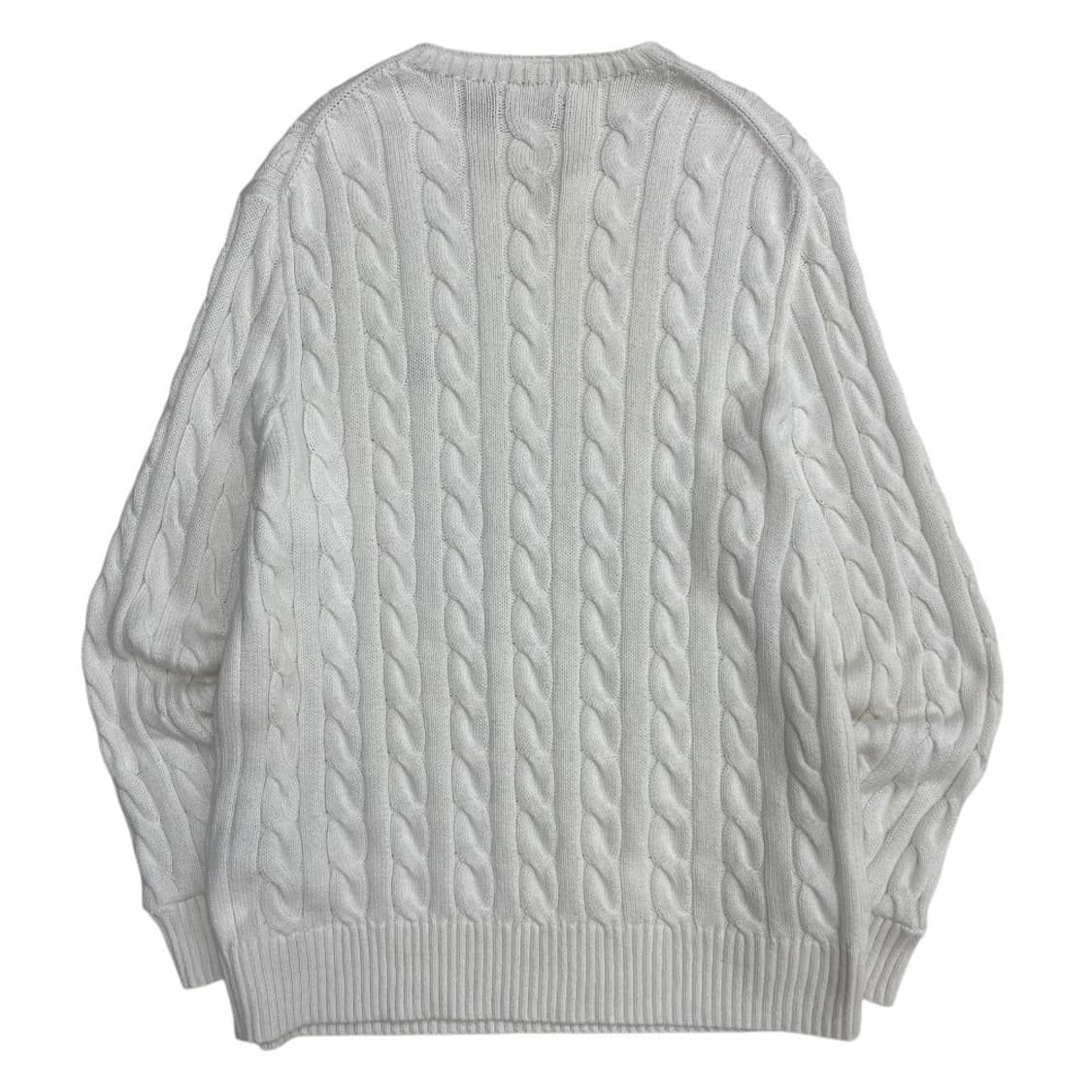  폴로 랄프로렌 네이비포니 화이트 꽈배기 니트 L 상품이미지3