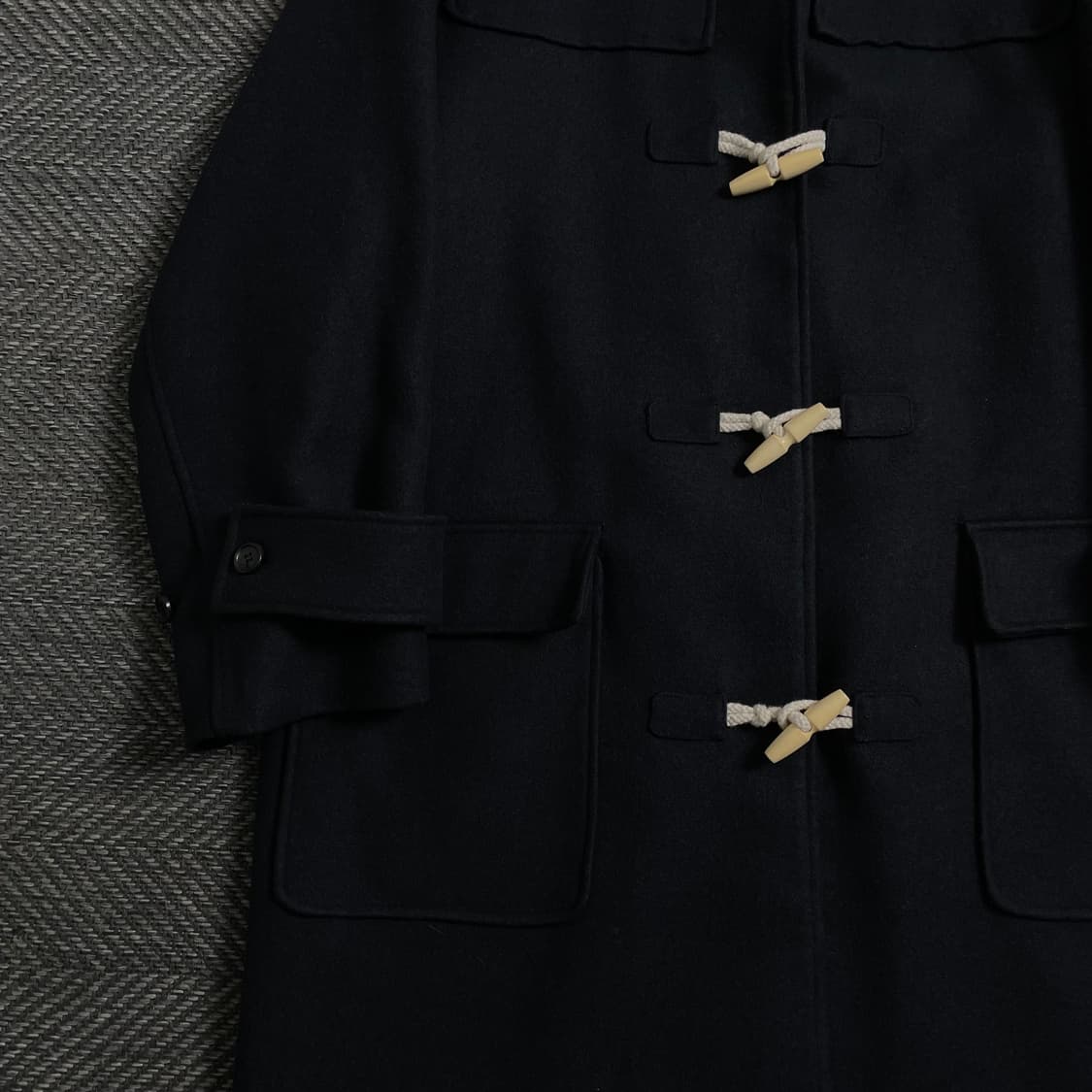 파르티멘토 오버핏 블랙 더플 롱 코트y 4105 상품이미지5