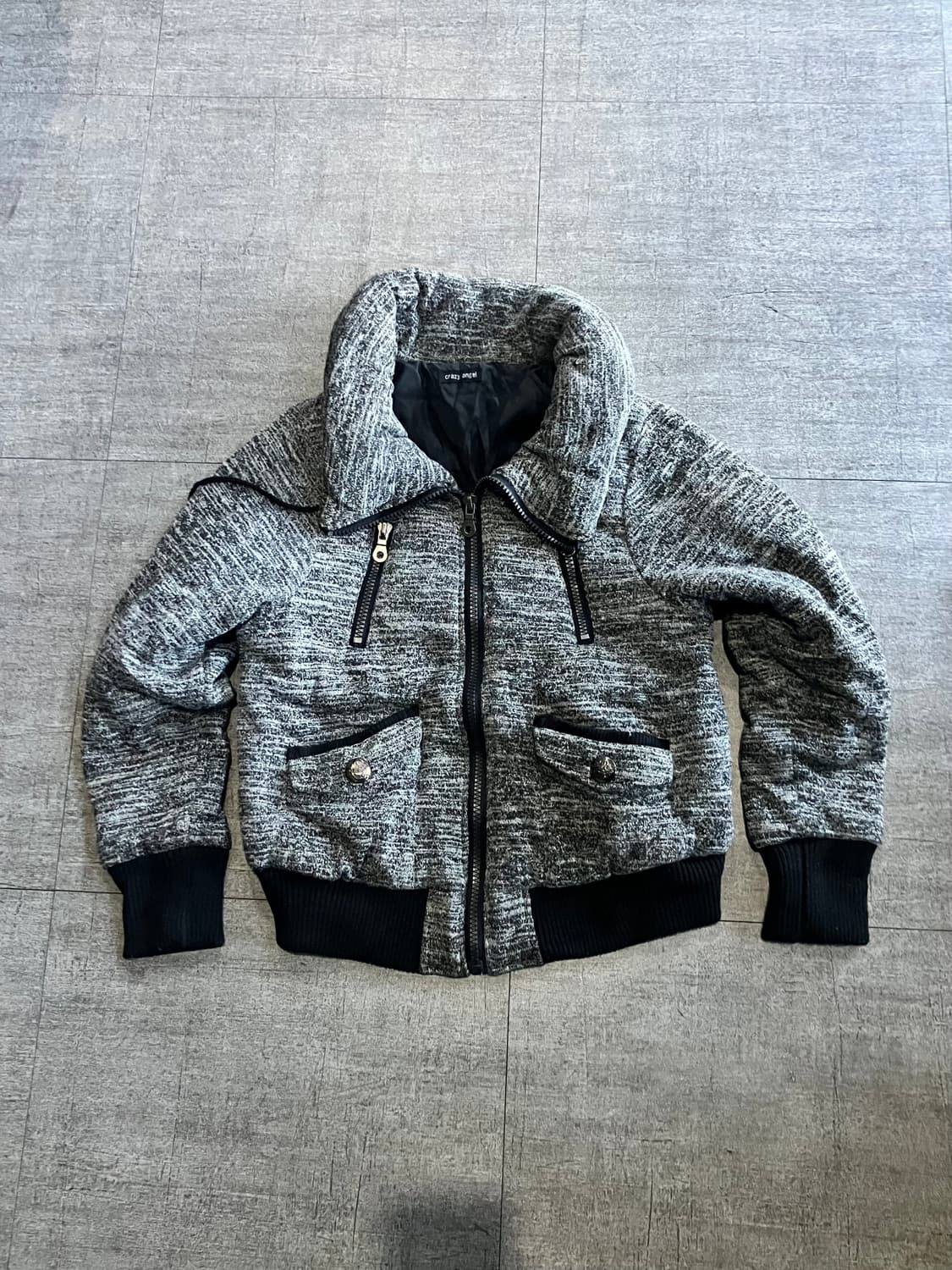 일본빈티지 Crazyangel 핀터깔y2k 하구미모리걸 헤링턴 봄버자켓 상품이미지1