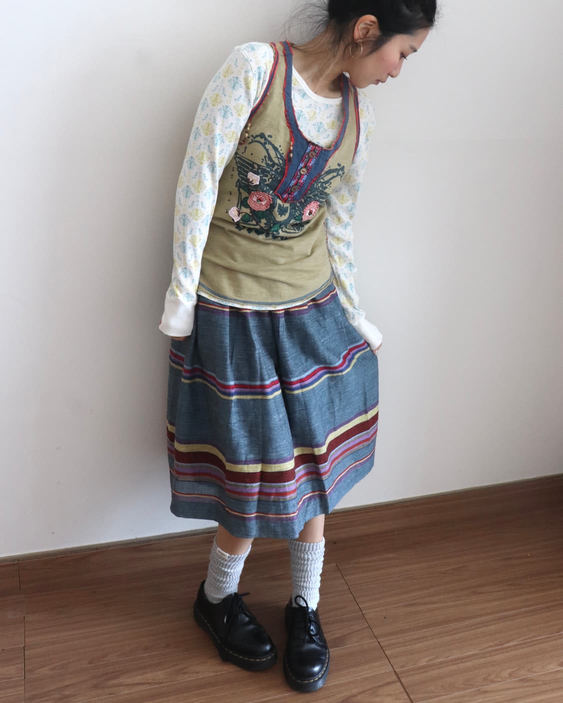 Vintage Stripe Skirt 상품이미지3