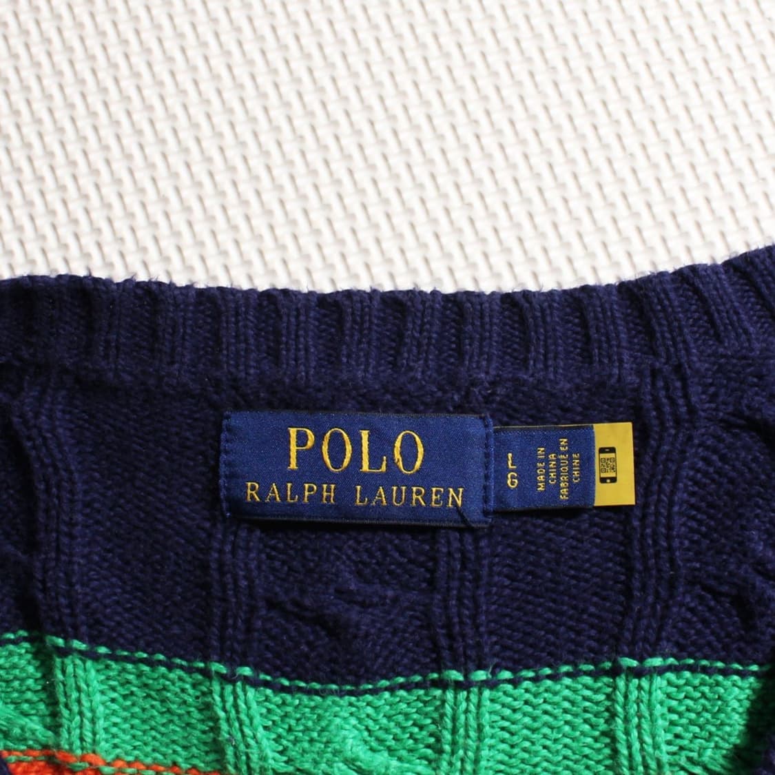 폴로 랄프로렌 큐알신형 멀티 스프라이트 꽈배기 니트 상품이미지5