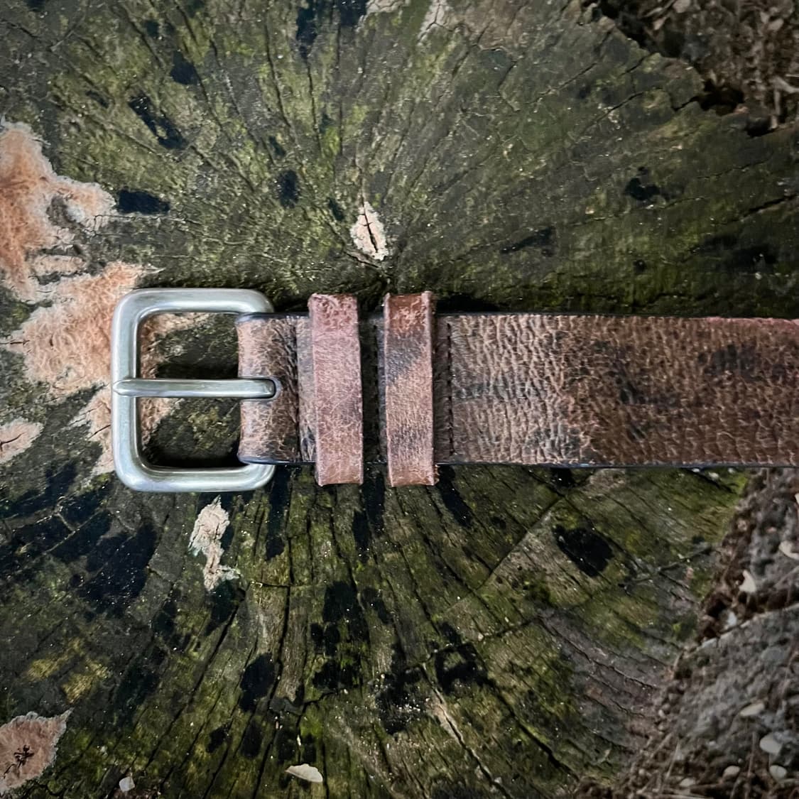 Basixx 스톤 워시 리얼 레더 벨트 상품이미지2