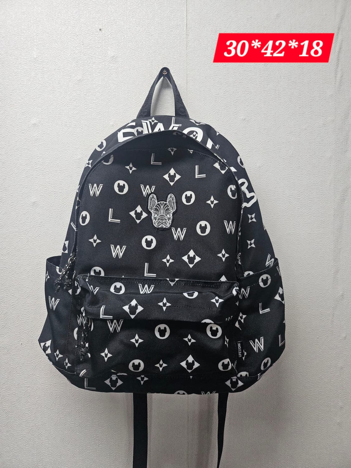 라이프워크 라독 데일리  블랙 패턴 백팩 상품이미지1