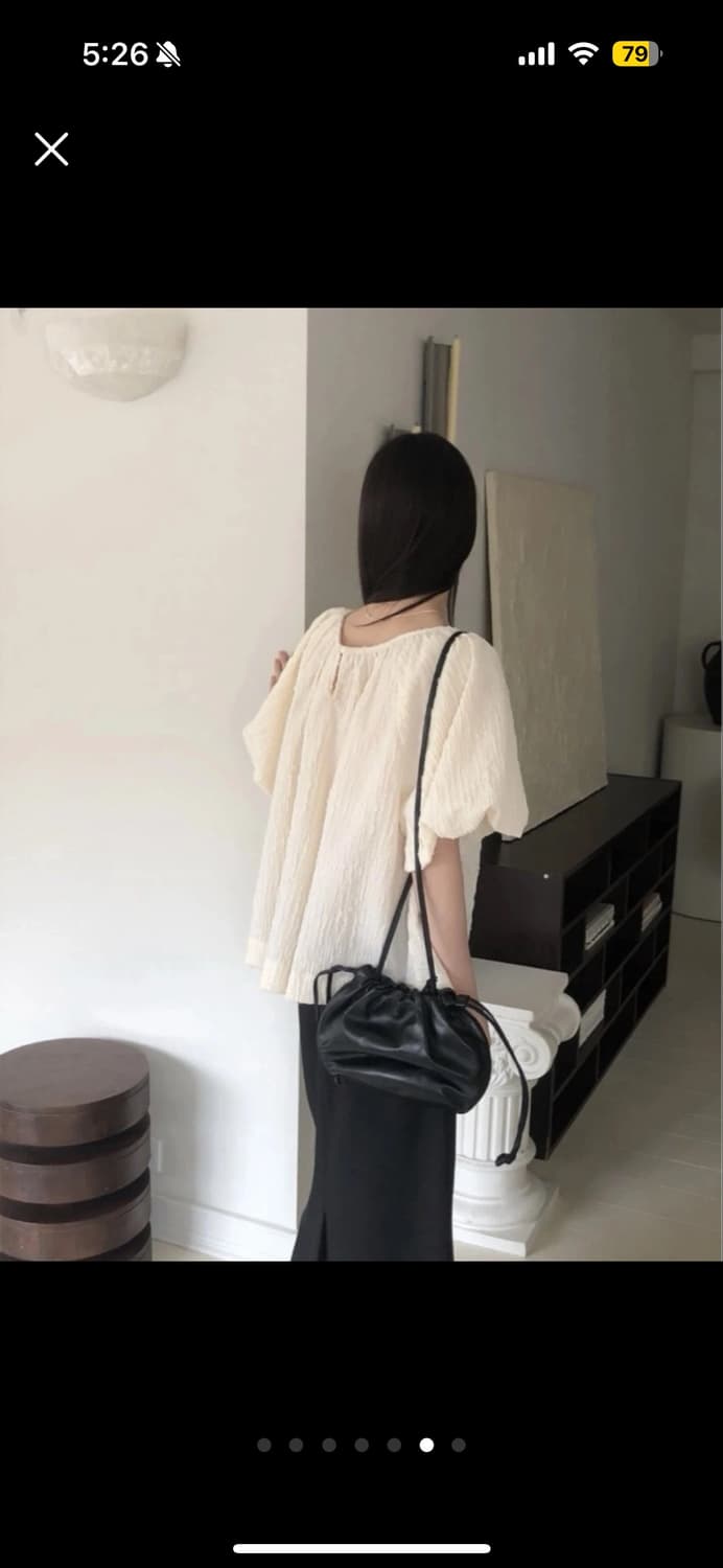르버터 웨어 하프 셔링 블라우스 상품이미지6
