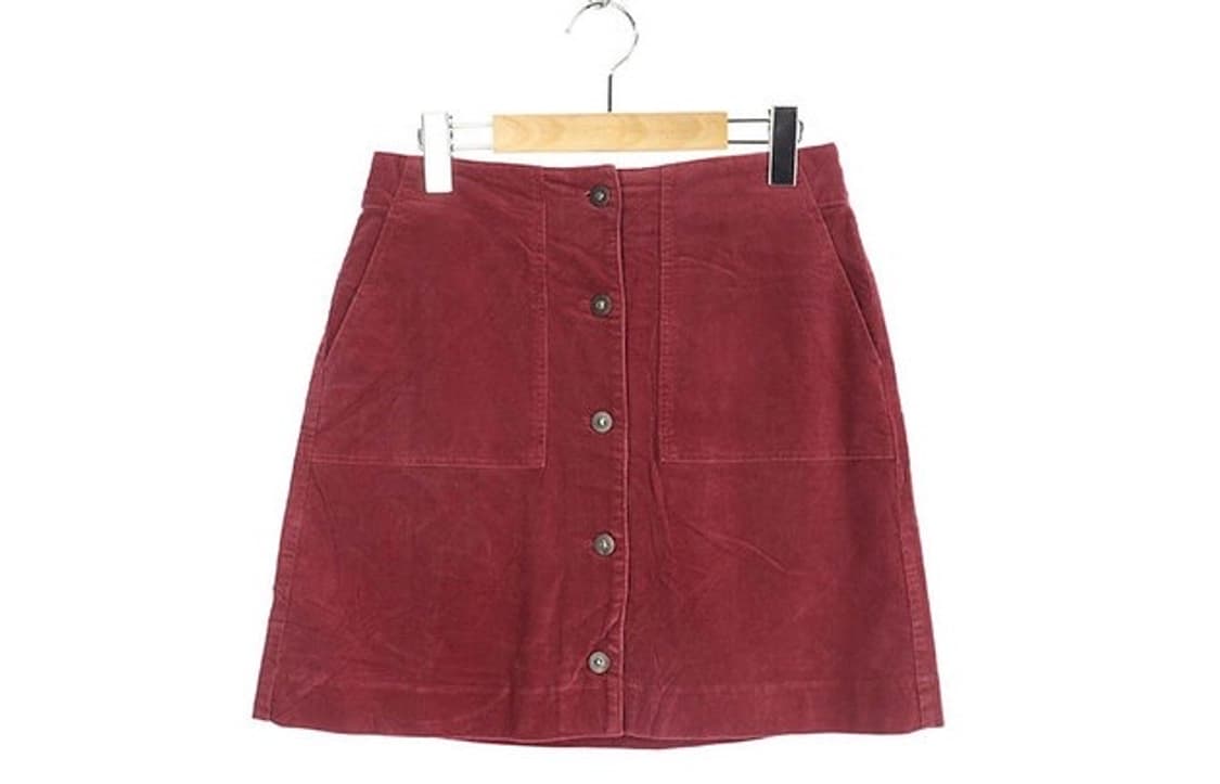 [유니클로] 코듀로이 미니 스커트 버건디 28인치 상품이미지1