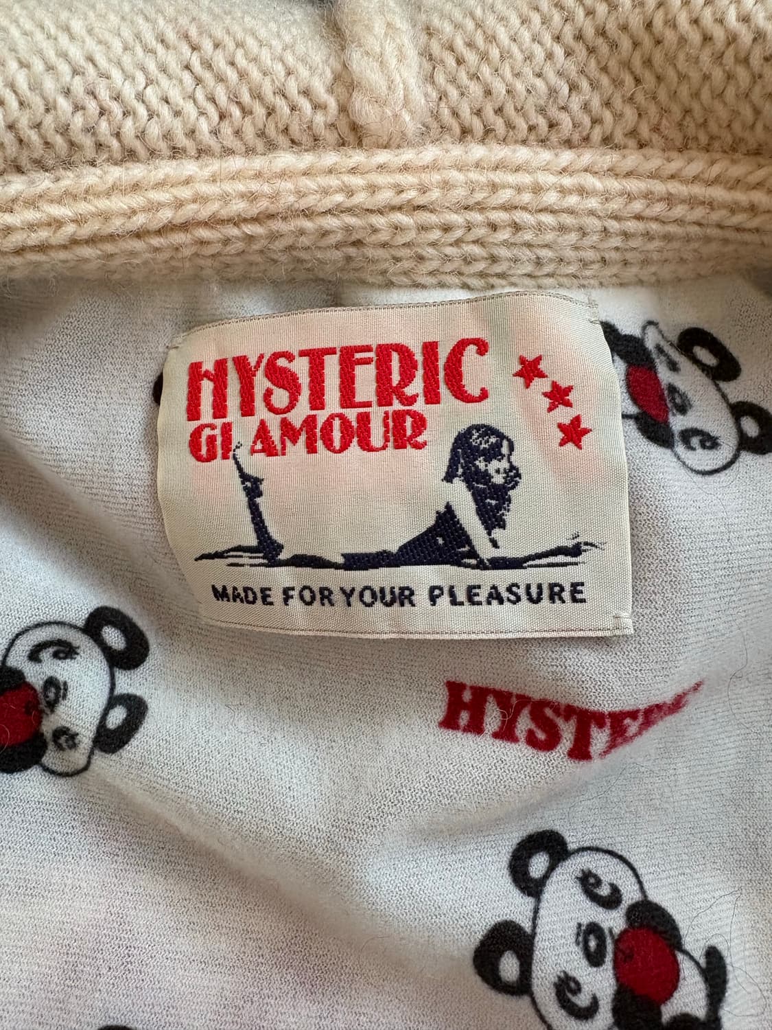 Hysteric Glamour 판다 자카드 후드 니트 베스트 상품이미지8