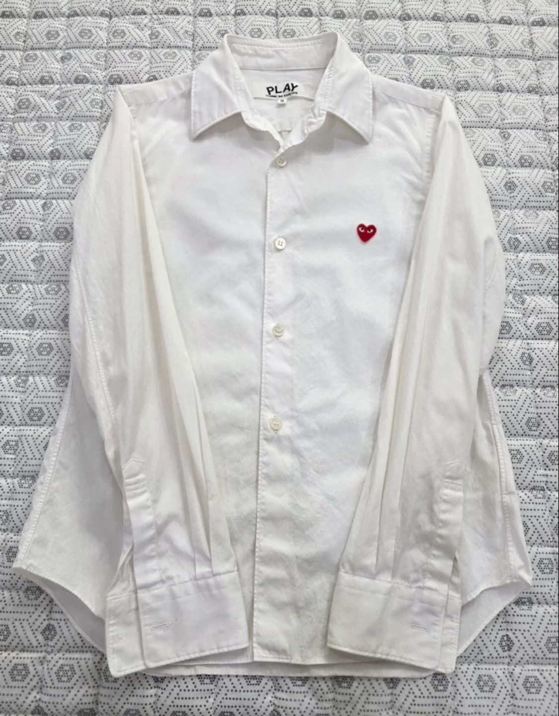 꼼데가르송 PLAY 화이트 셔츠 ~55 상품이미지2