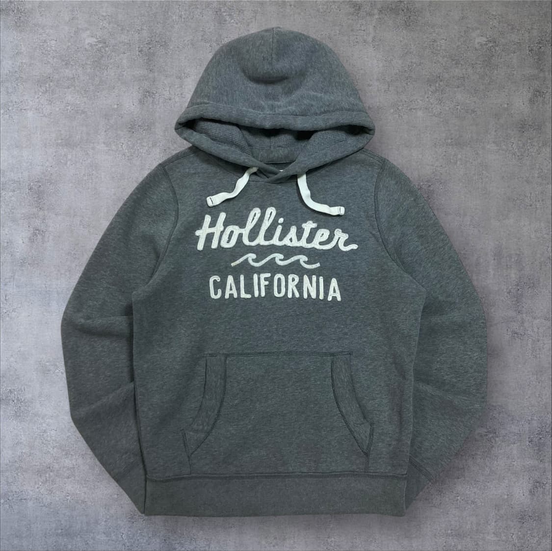 홀리스터 y2k 스펠아웃 빅로고 그레이 후드티 상품이미지1