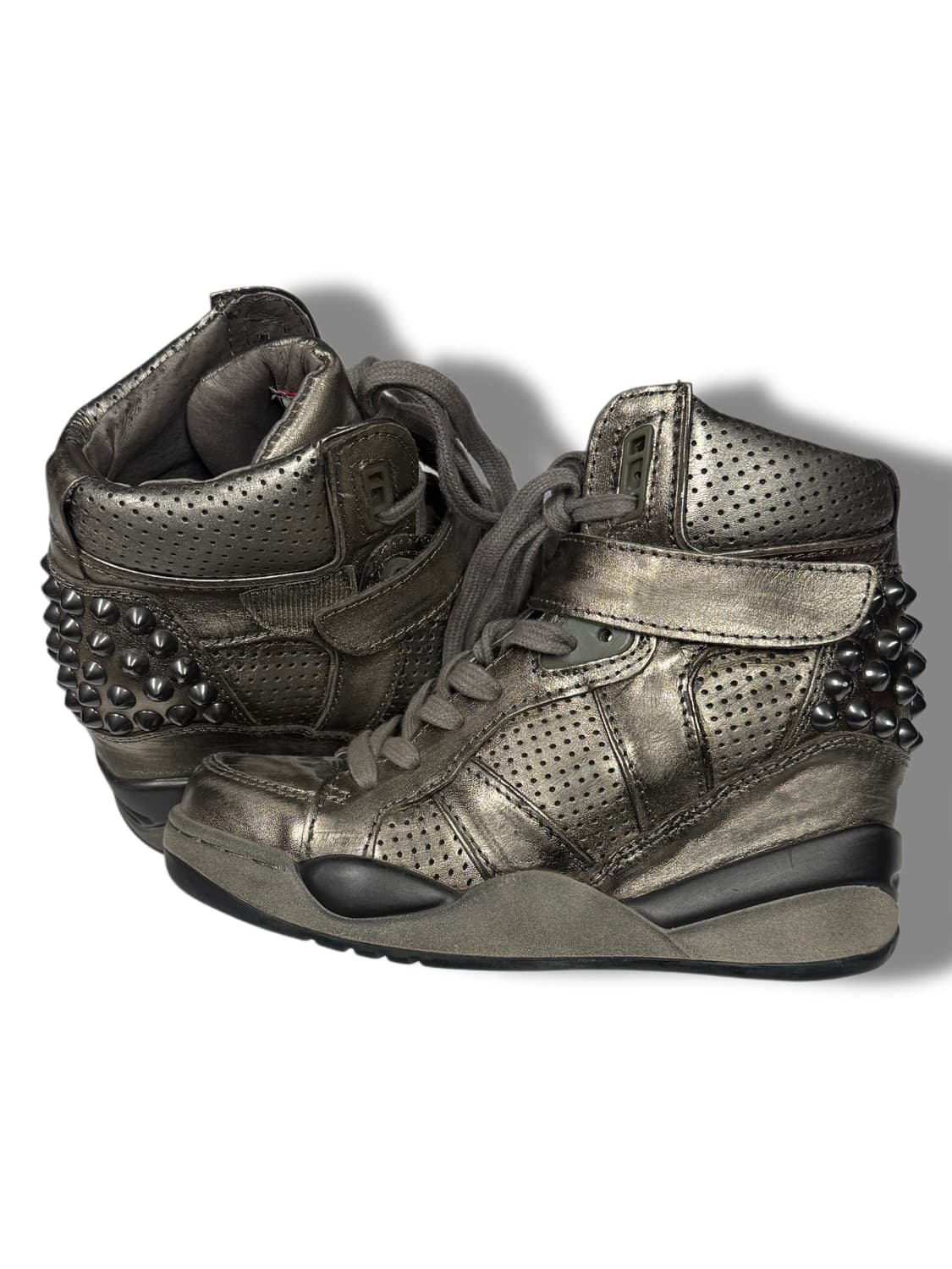 ASH 메탈릭 스터드 웨지힐 하이탑 스니커즈 상품이미지2