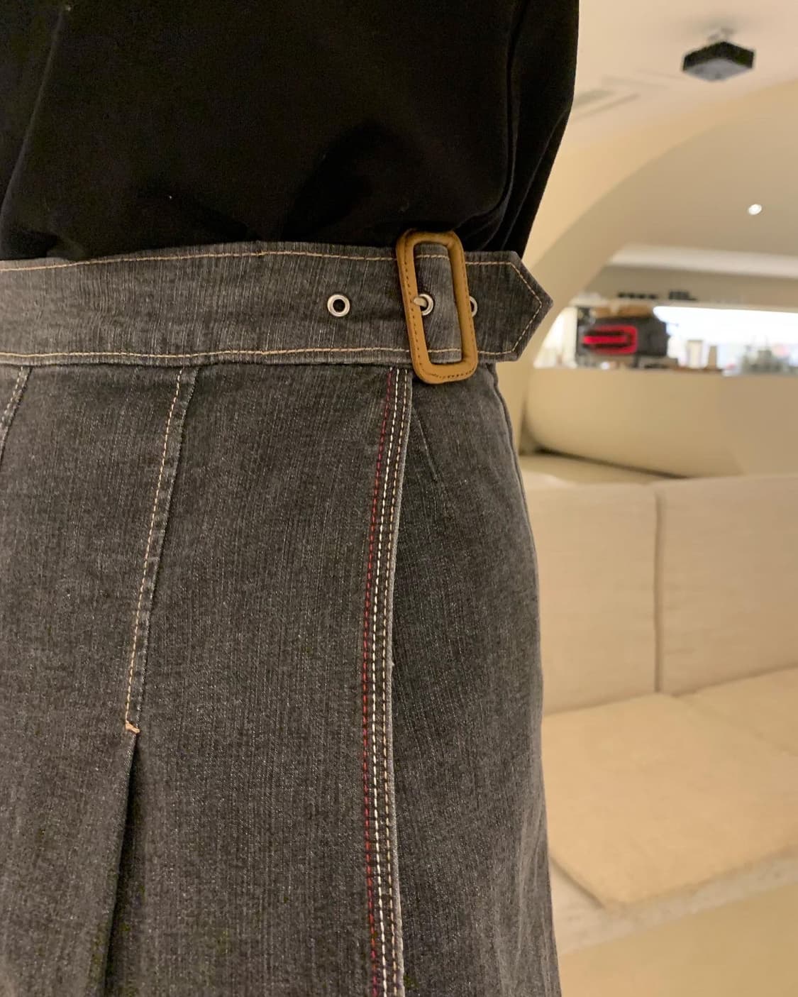 버저리 데님 스커트 상품이미지8