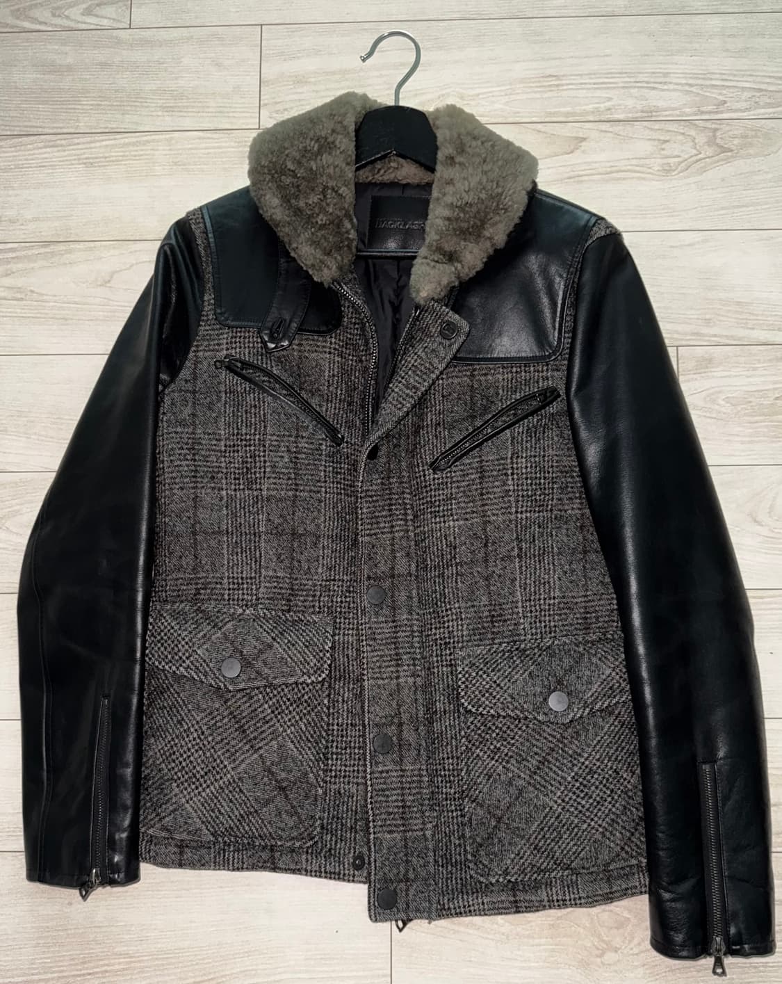 이사무 카타야마 백래쉬 호스하이드 믹스 화이트 울다운 자켓  상품이미지2