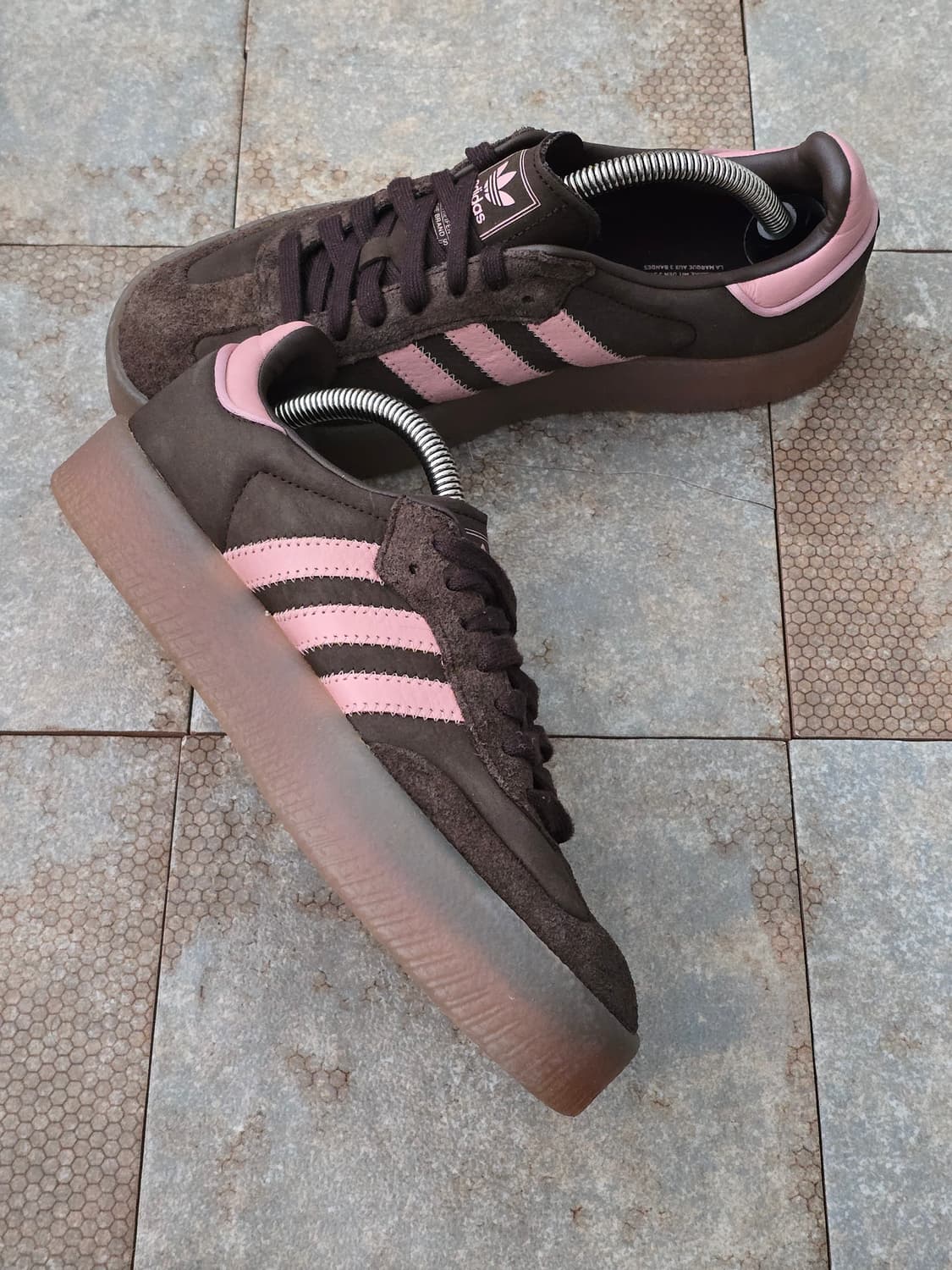 (240)아디다스 삼바 브라운 핑크 상품이미지4