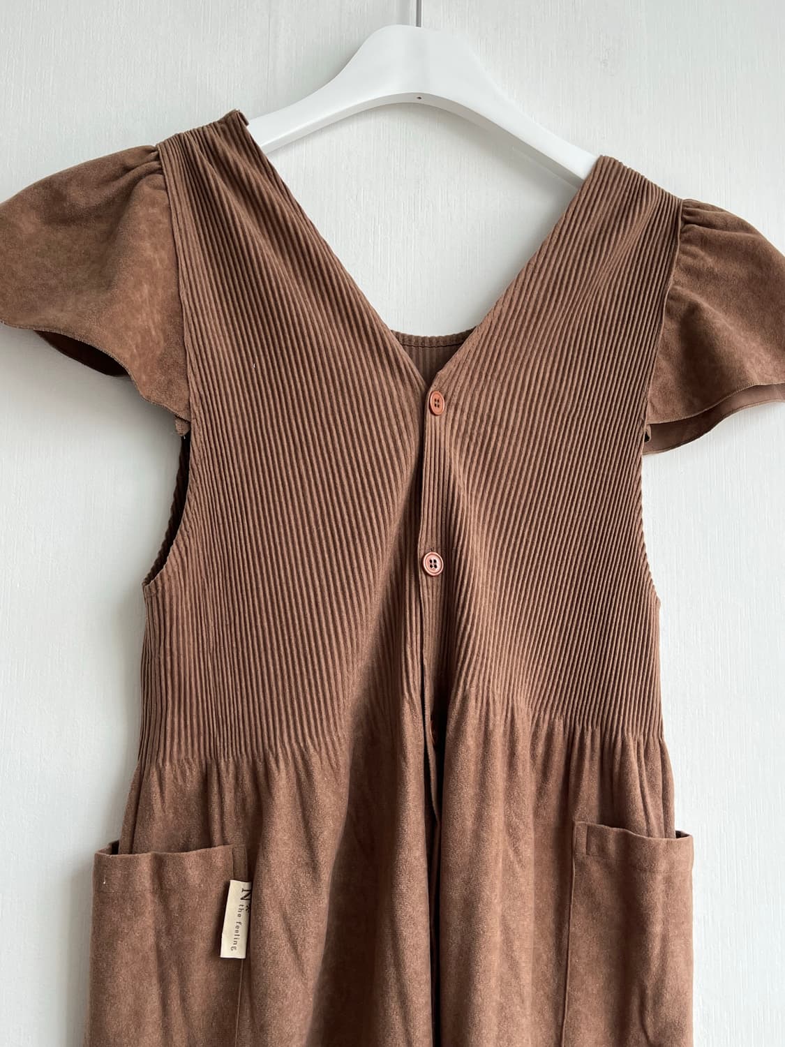  N° THE FEELING 브라운 포켓 미니 원피스 상품이미지3