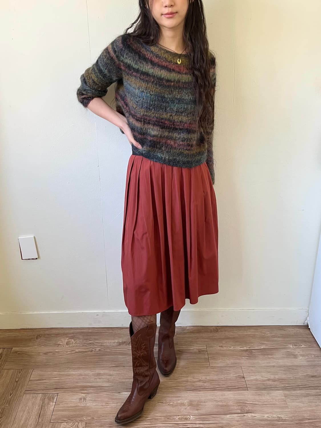 WENDY TRENDY 모헤어 크롭 스웨터 상품이미지7