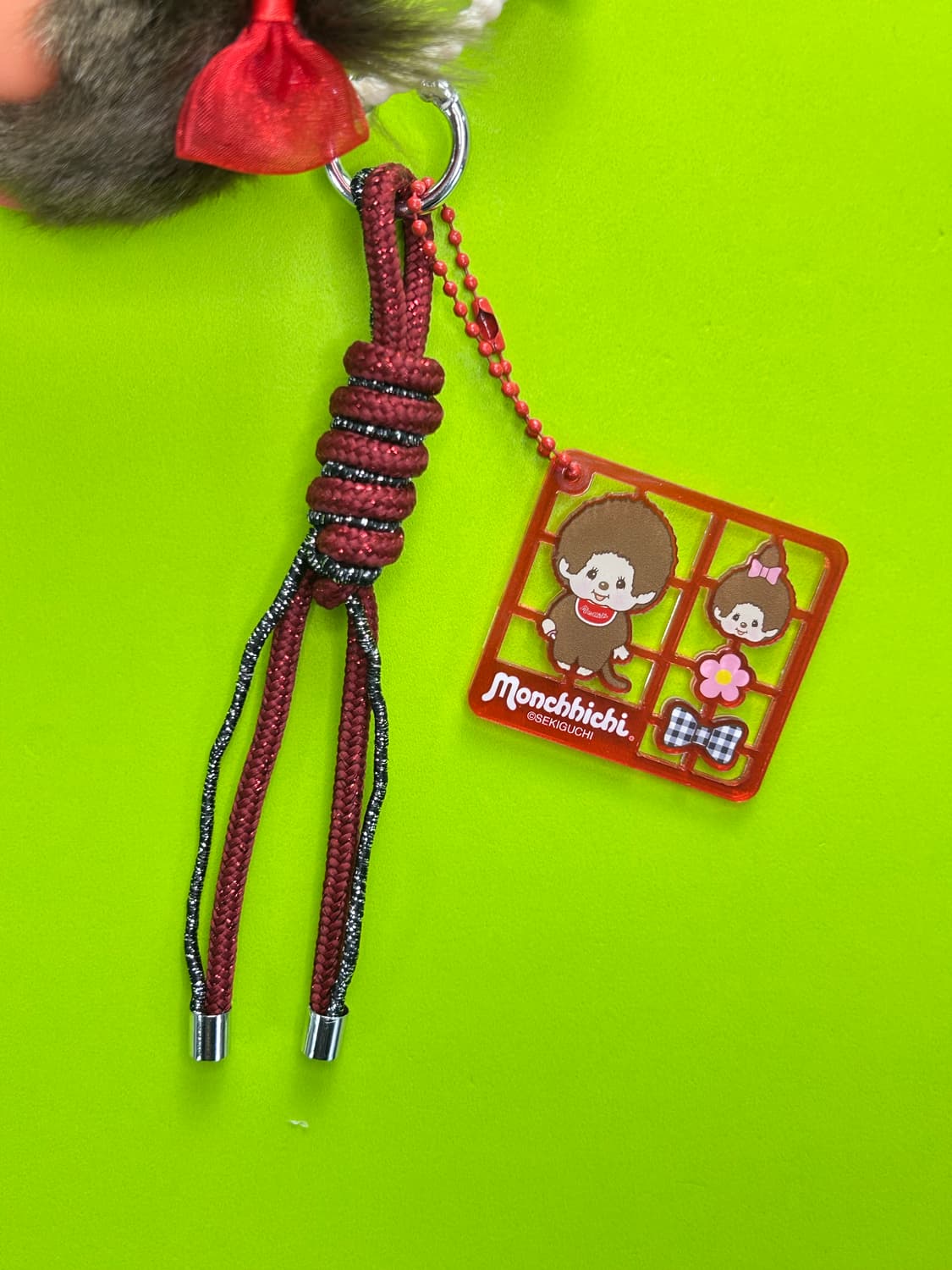 (16)💚정품몬치치 커스텀키링- “그린 체크 스쿨걸“ 상품이미지3