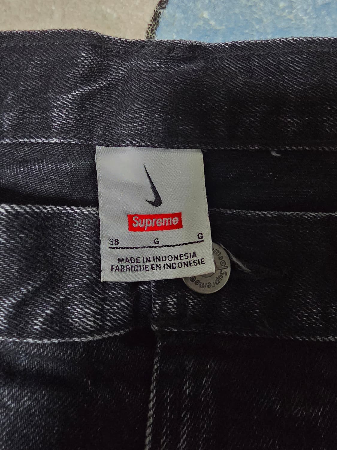 나이키 슈프림 데님 쇼츠  블랙 36 상품이미지3