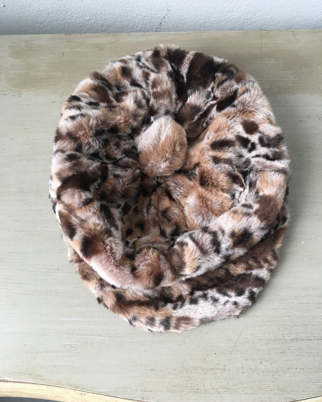 leopard pattern pom cap 상품이미지5
