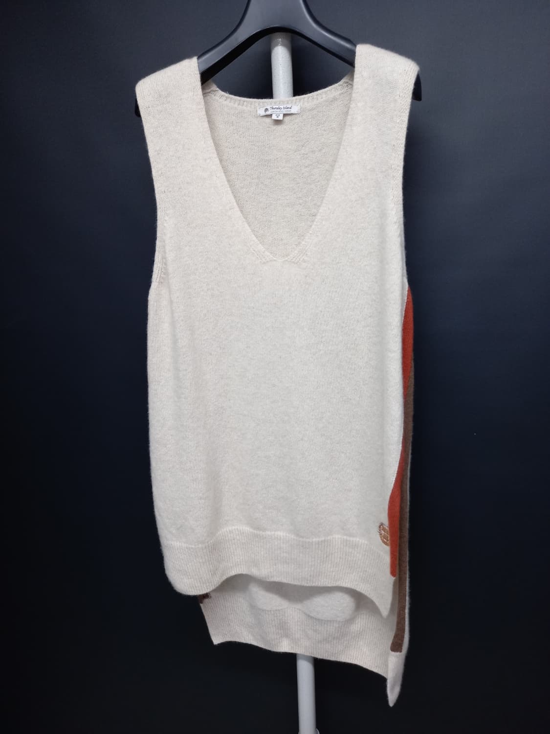 써스데이아일랜드 춘추동 언발 롱 니트 베스트 66 상품이미지3