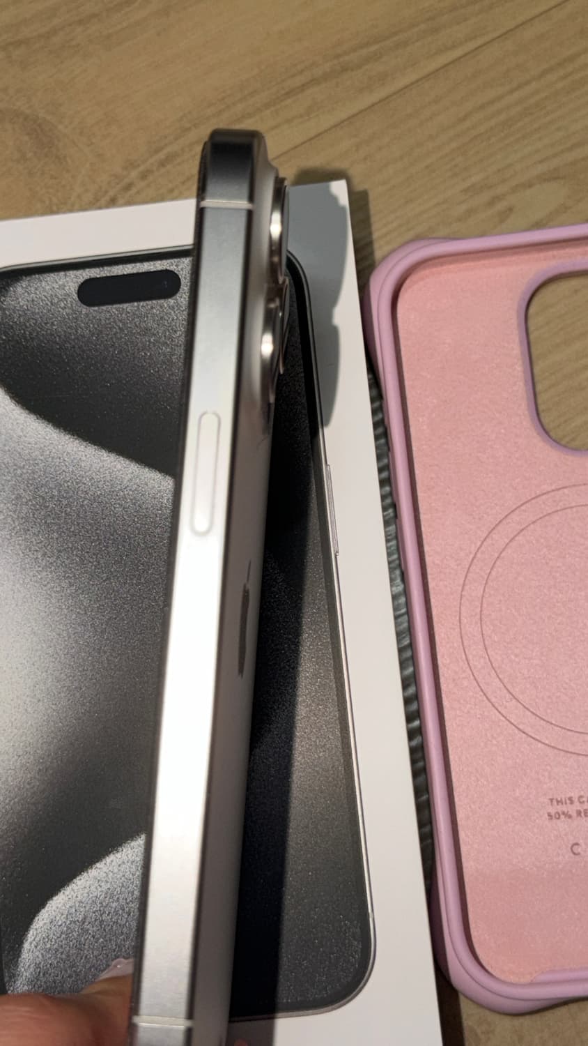 애플 아이폰15pro화이트256G+케이스티파이 실버프로휴대스마트핸드폰풀박 상품이미지3