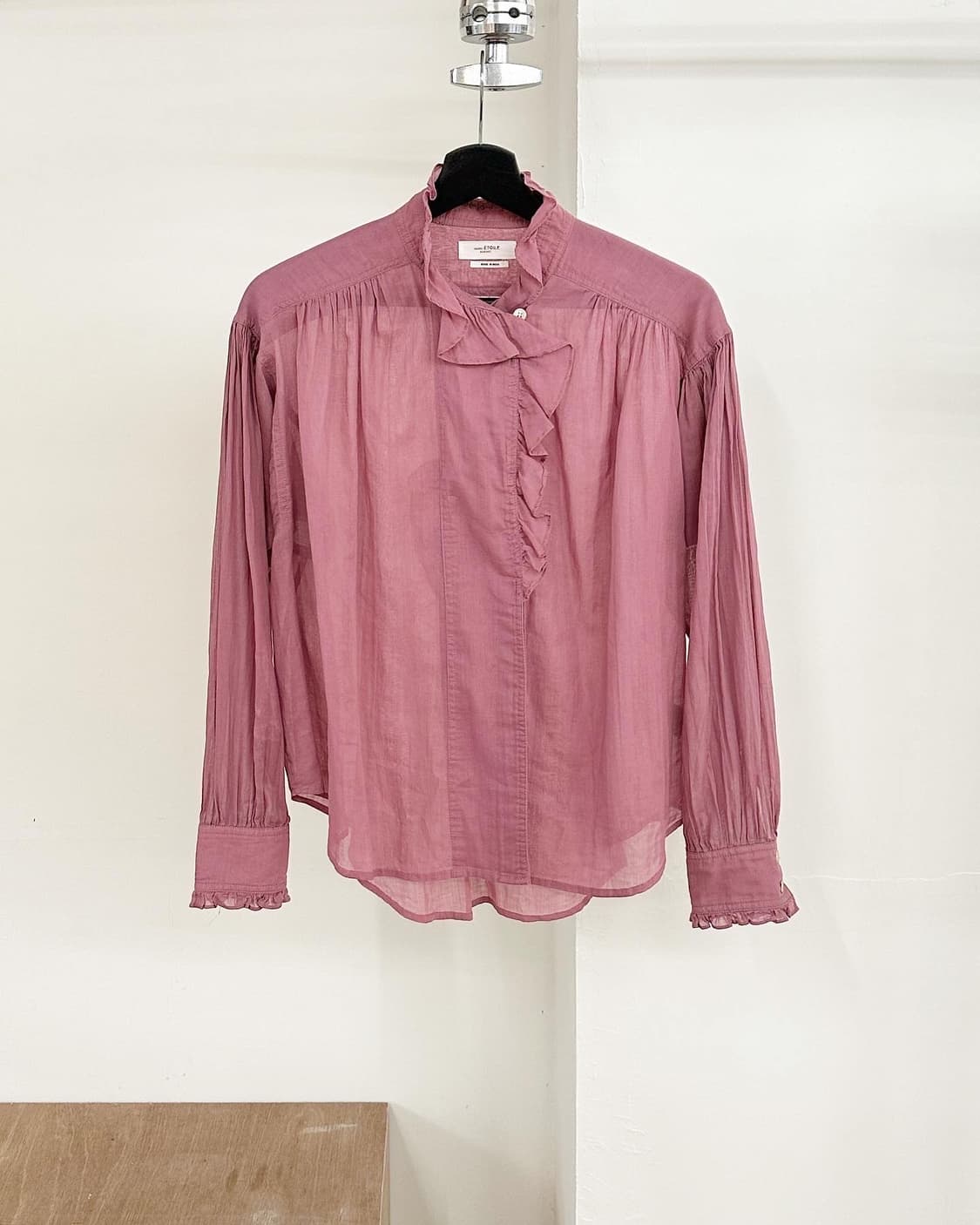 이자벨마랑 핑크 프릴 코튼 셔츠 상품이미지1