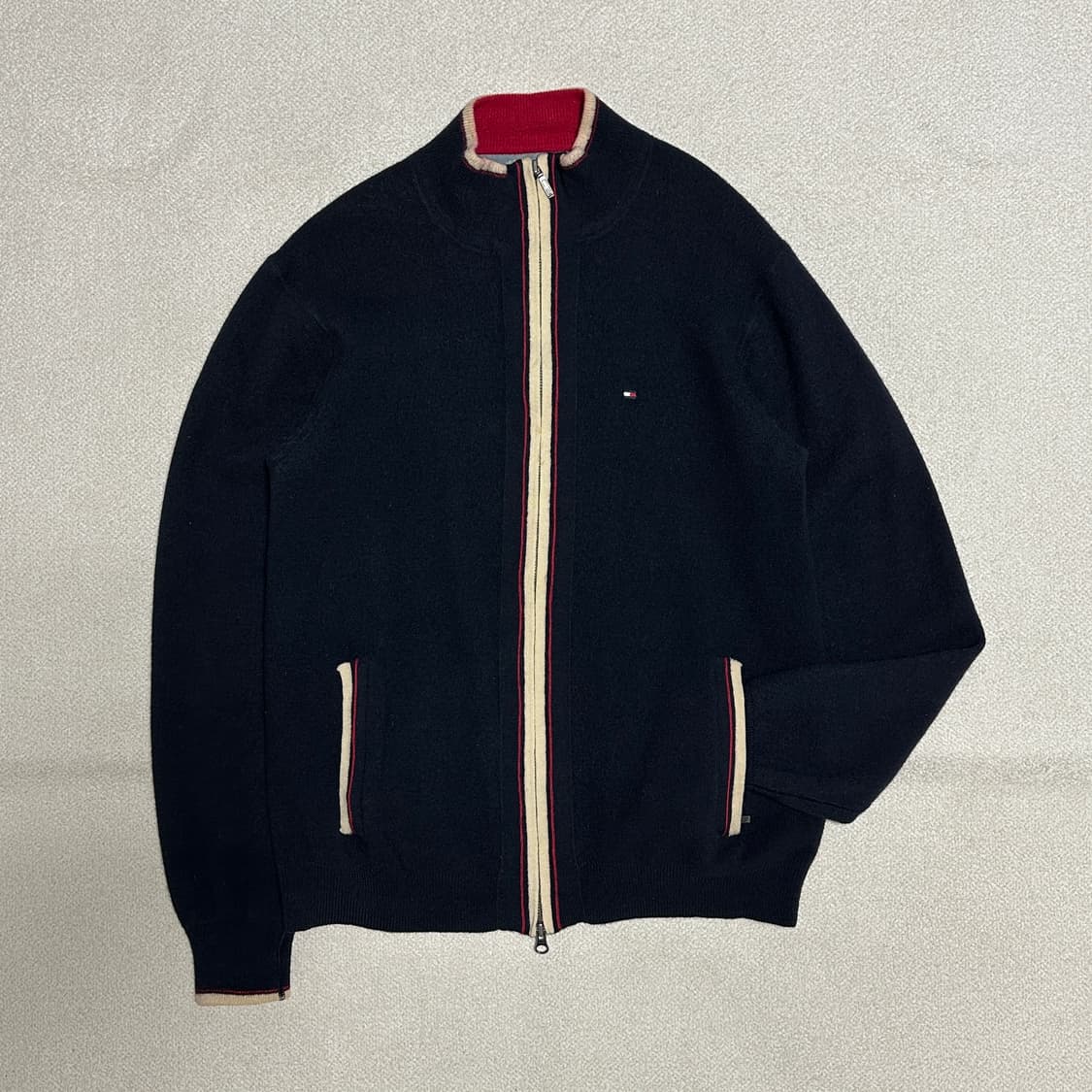 타미힐피거 울 니트 집업 상품이미지1