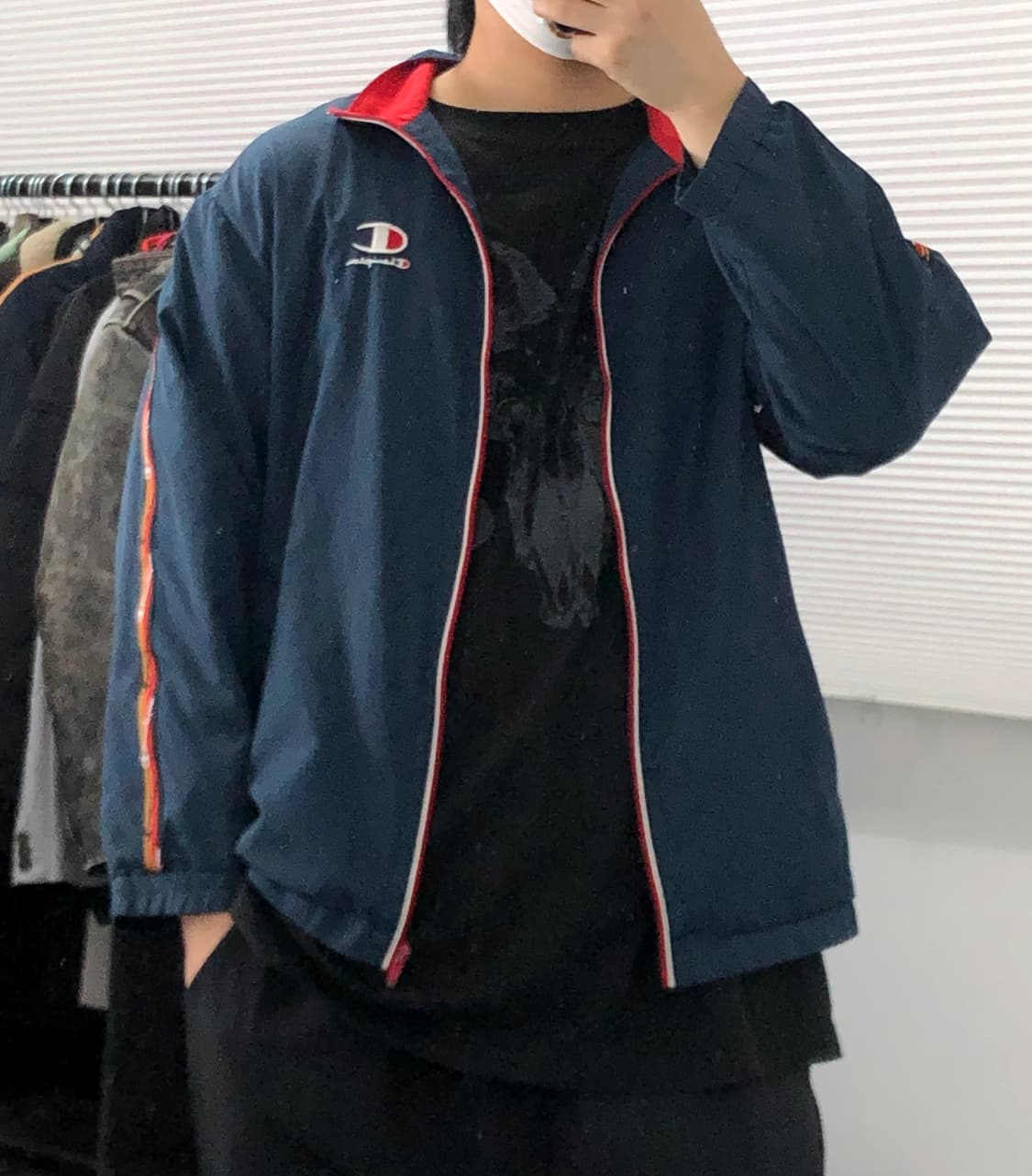 M 챔피온 백로고 사이드라인 바람막이 상품이미지3