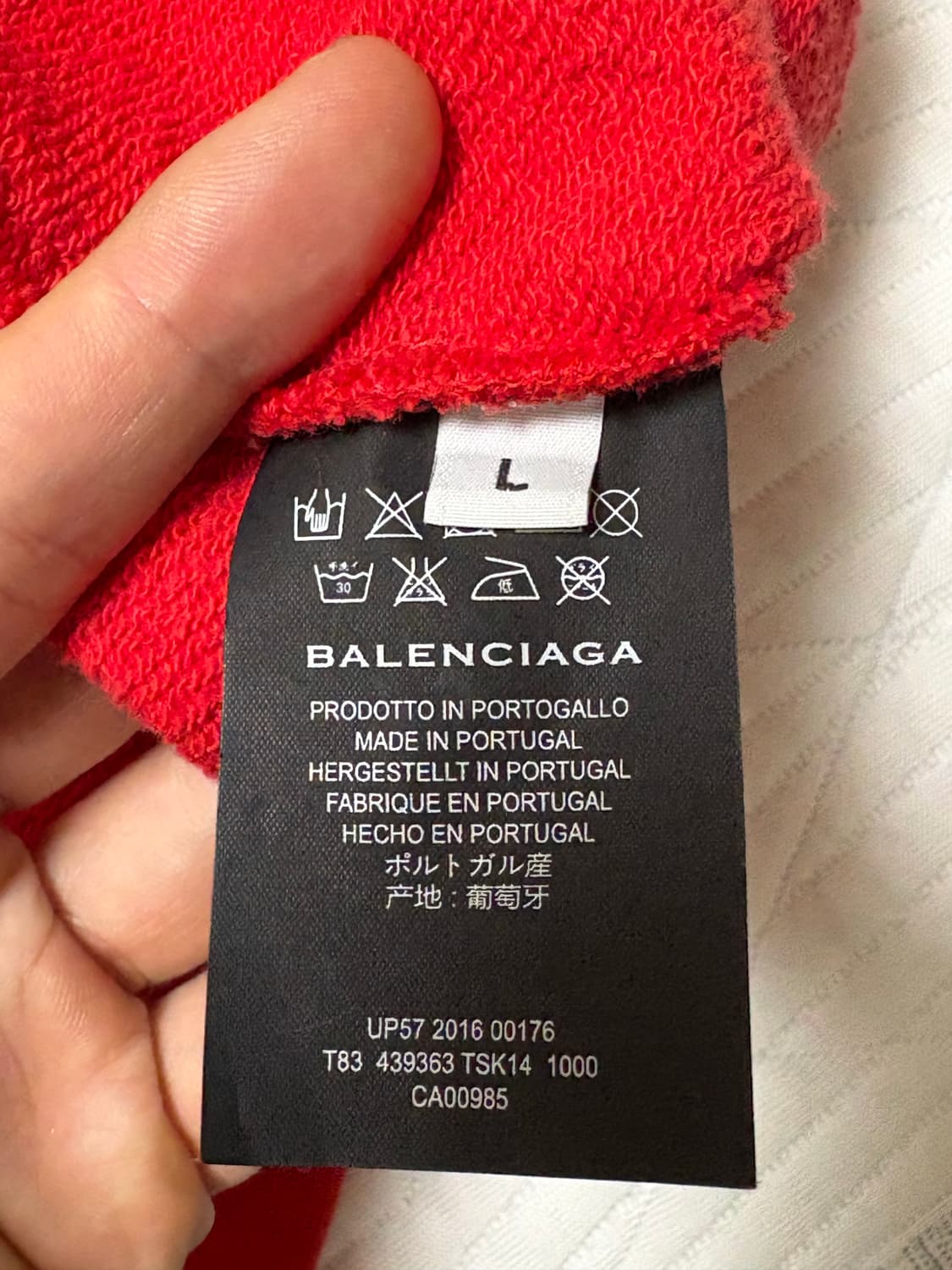 발렌시아가 2017 후드티 레드 상품이미지6