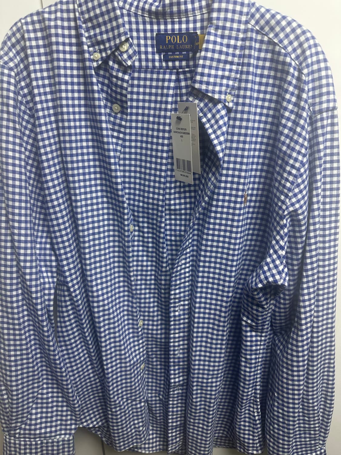 폴로 깅엄 셔츠 커스텀핏 l 한국 정발 새제품 상품이미지1