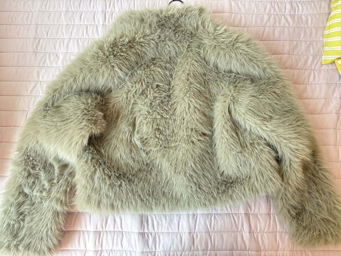 망고매니플리즈 앤티크 퍼 자켓 그레이 상품이미지4