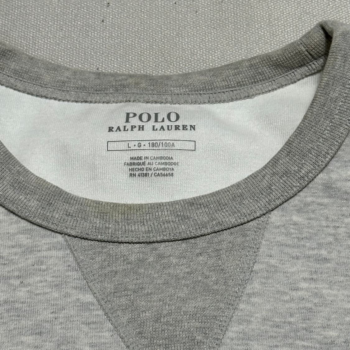 L 폴로랄프로렌 블랙 포니 그레이 맨투맨 상품이미지6