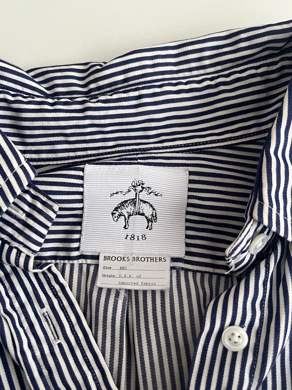 3) 브룩스 브라더스 여성 스트라이프 셔츠 블루 상품이미지4