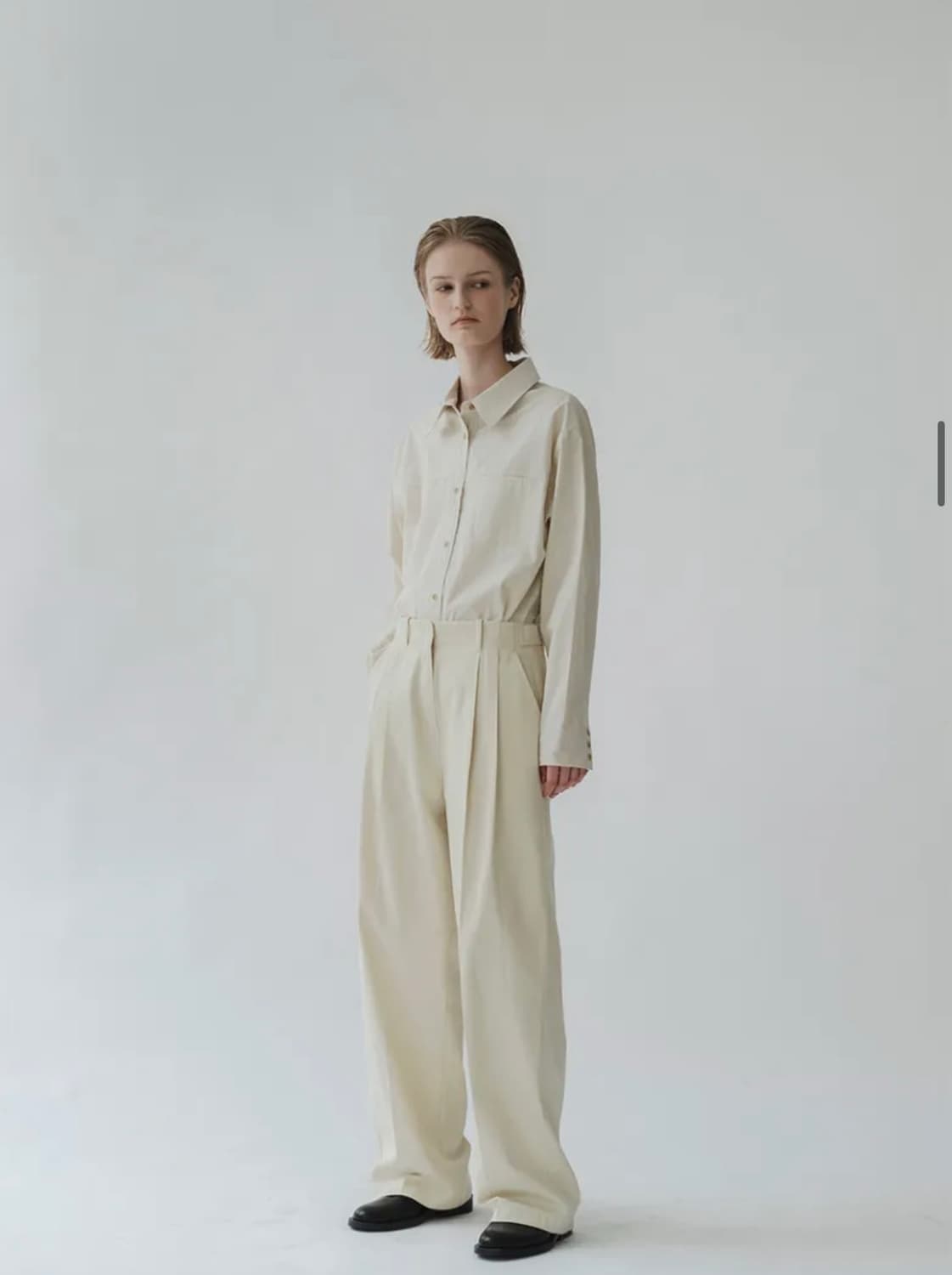 Western shirt (light beige) 상품이미지4