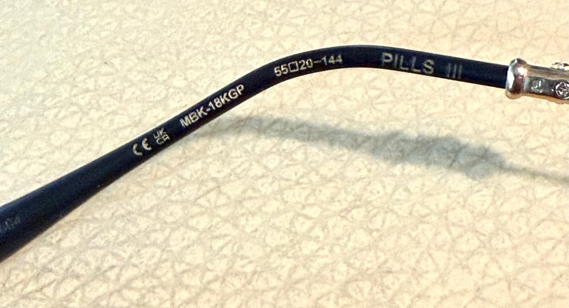 크롬하츠 필스3  블랙/골드 MBK/18KGP 무테안경 상품이미지9