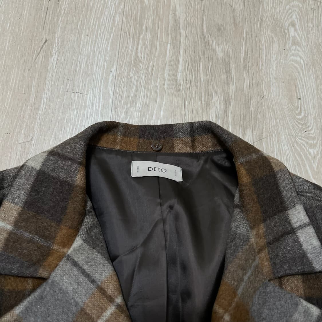 DECO 데코 여성 모직 울 체크자켓 S/90  상품이미지4