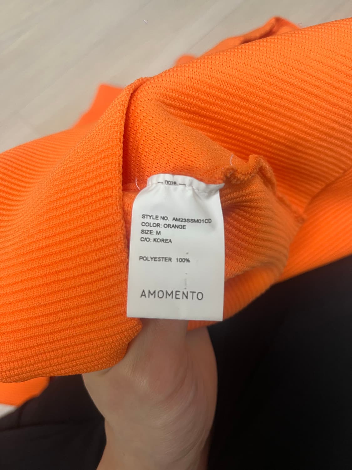 [아모멘토] 23ss 집업 가디건_ M size(오렌지컬러) 상품이미지5