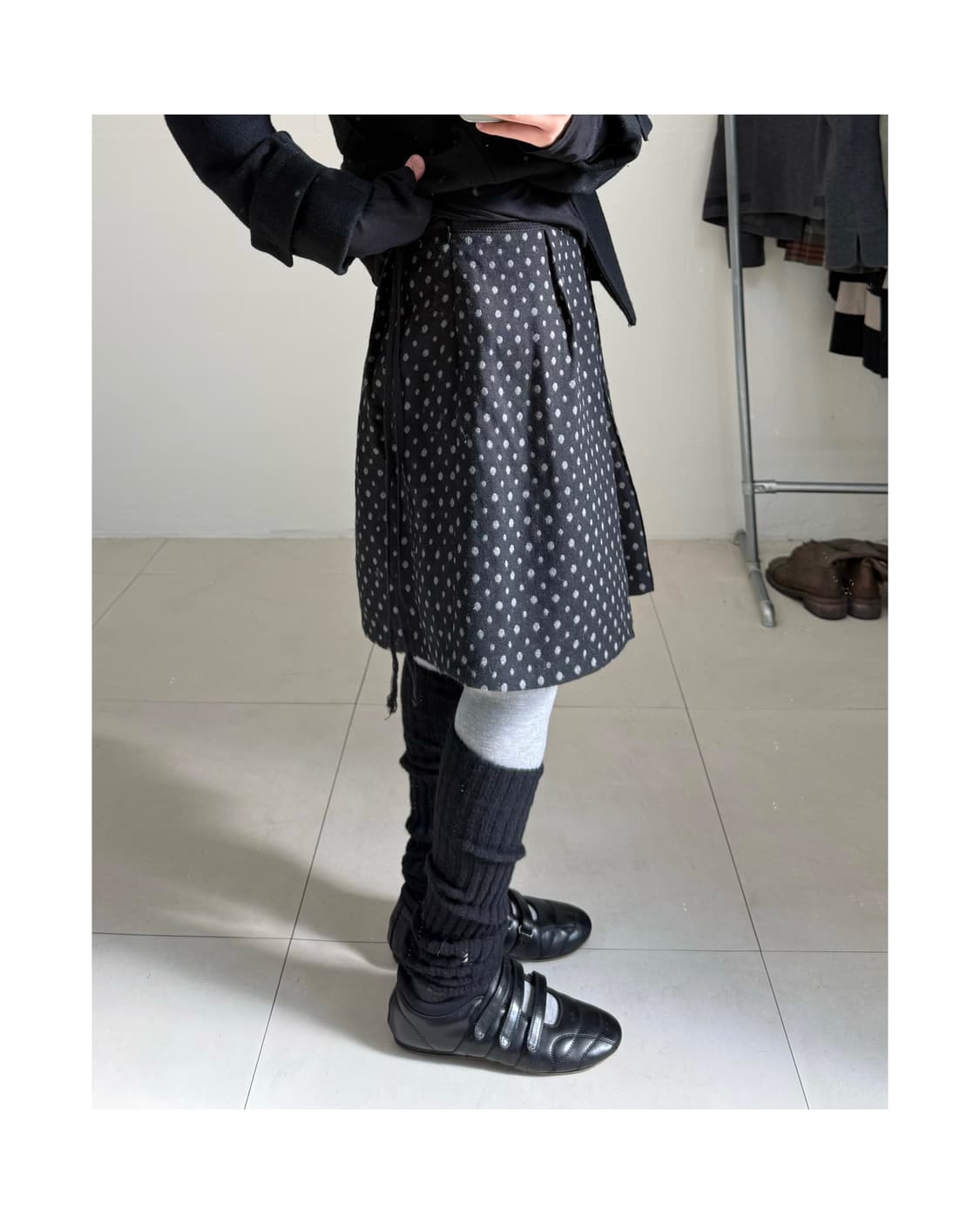 빈티지 도트 스커트 상품이미지2
