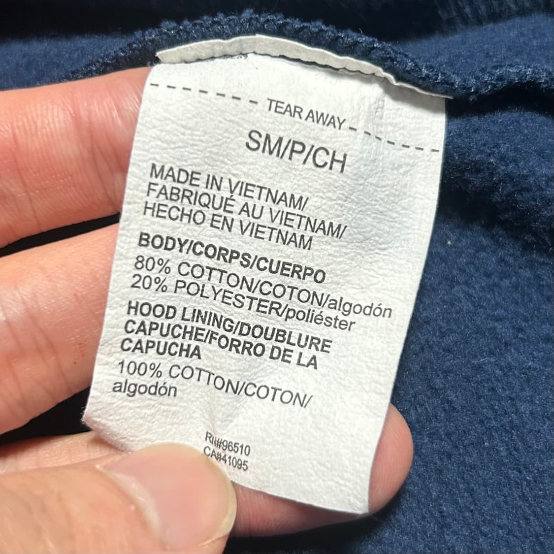 [M] Underarmour 언더아머 네이비 코튼 후드티 상품이미지6