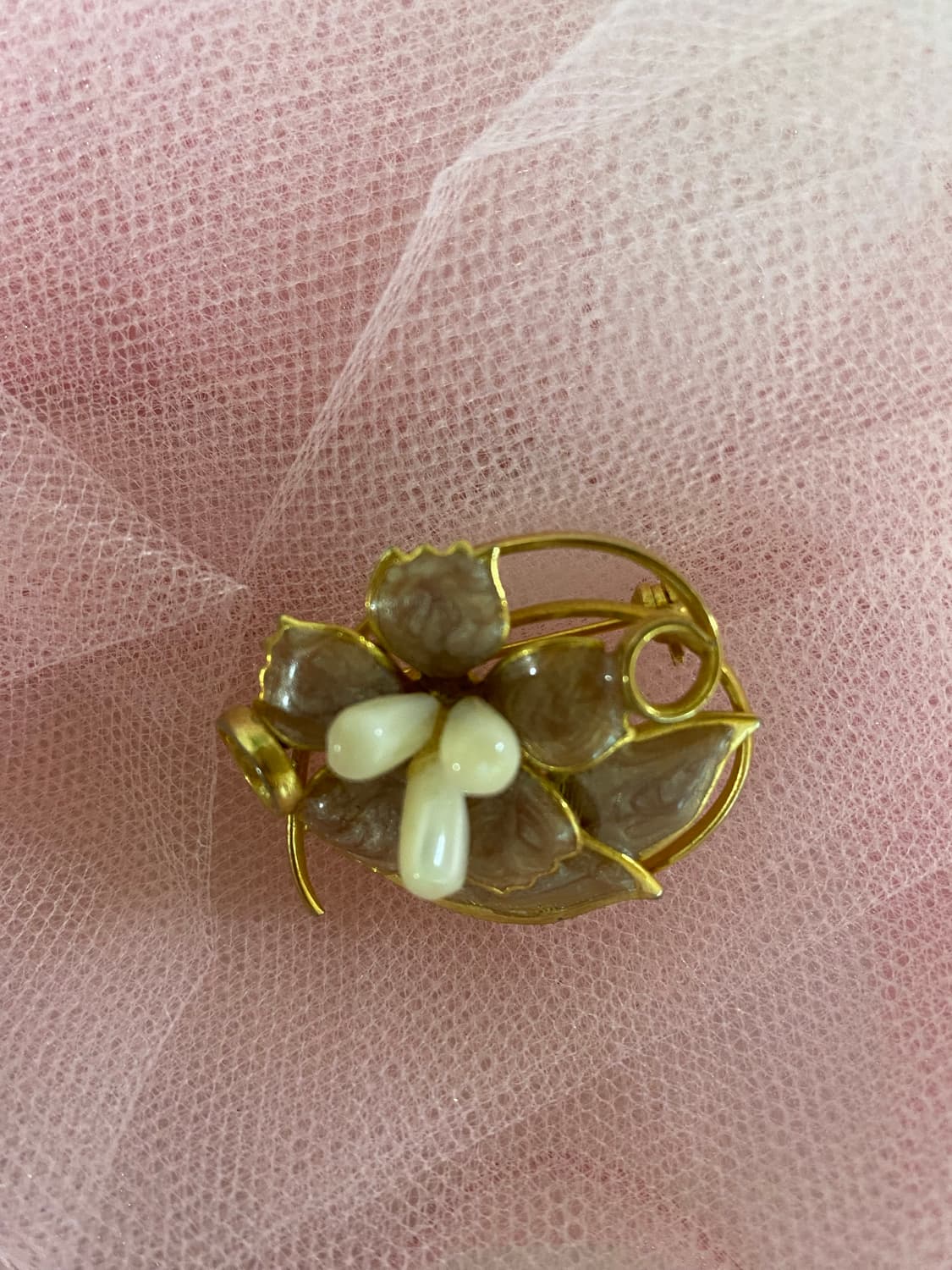 핑크톤 플라워 브로치 일본 수입 주얼리 상품이미지3