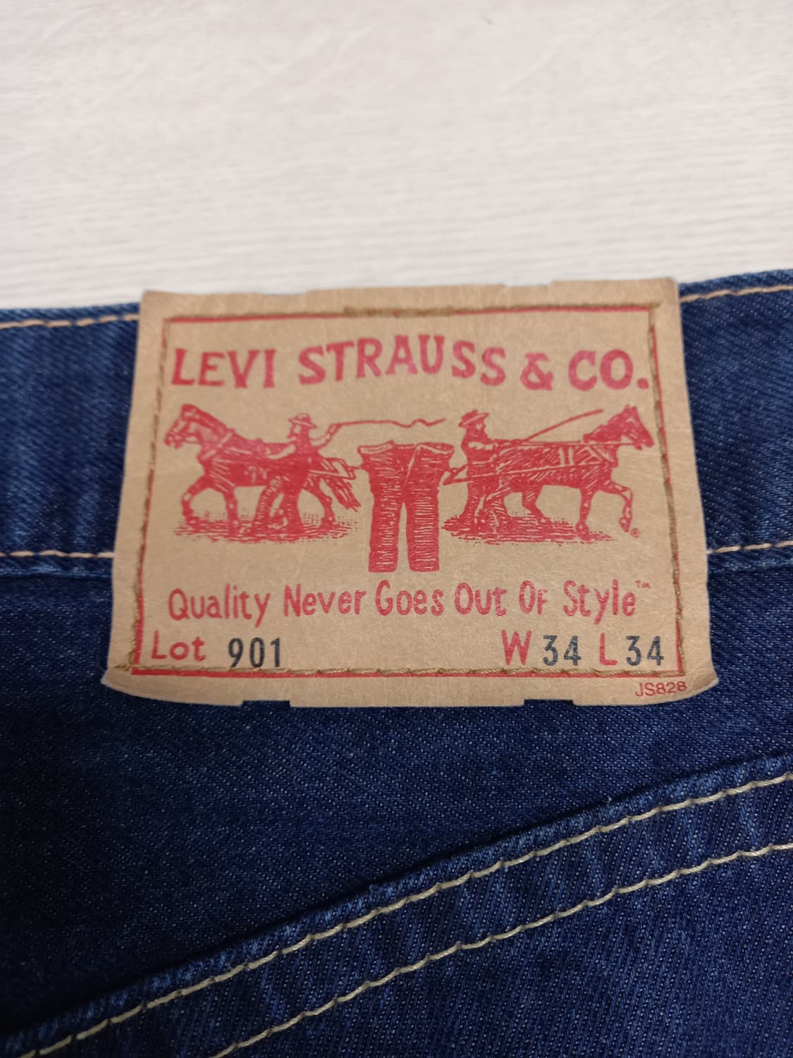 34 03's 리바이스901 Philippine 일자 배색진 34-5 상품이미지5