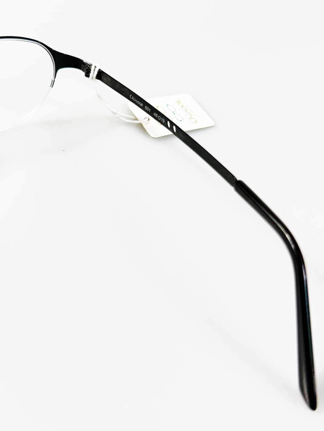 CHINOOK 블랙 메탈 오벌 반무테 빈티지 안경 상품이미지6