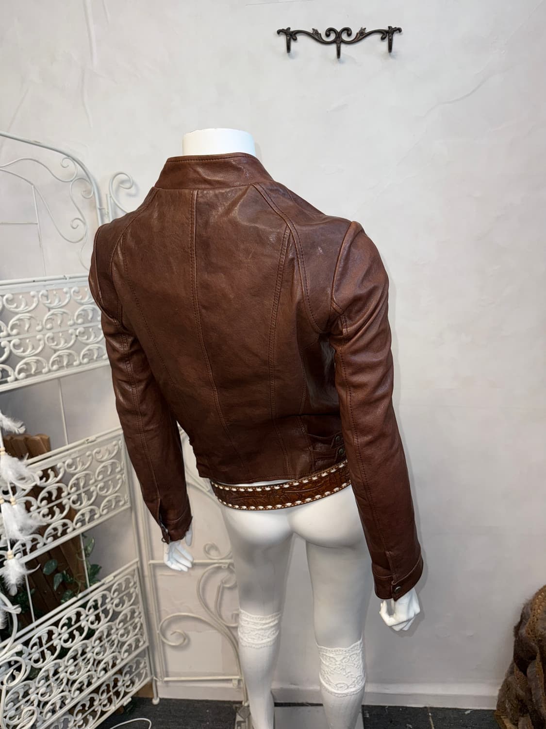 Dark brown lamb skin side buckle jacket  상품이미지7